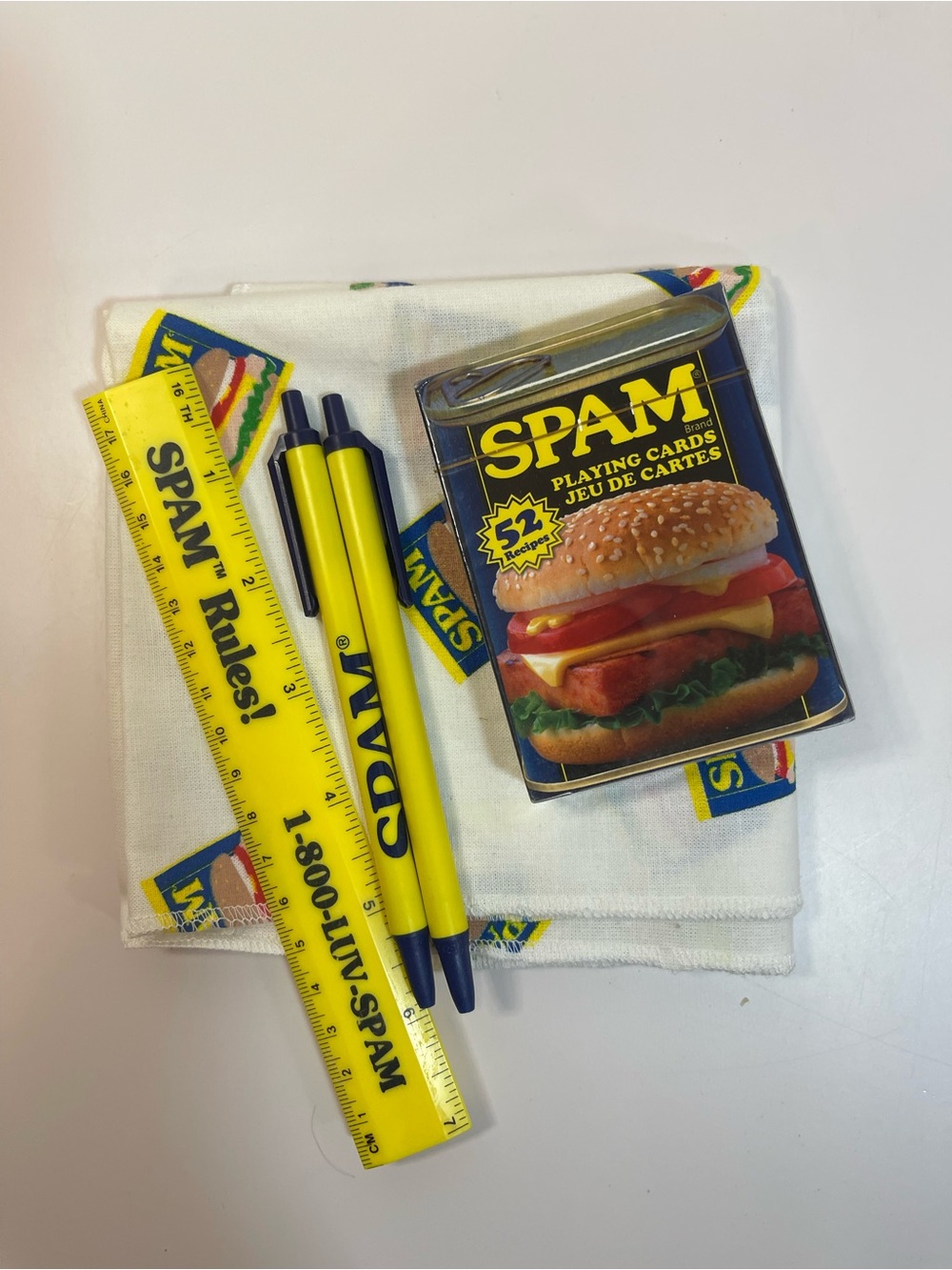 Spam Lot Playing Cards W/ 52 Recipes New Sealed Rare Cooking W/ Square Hanky Lg